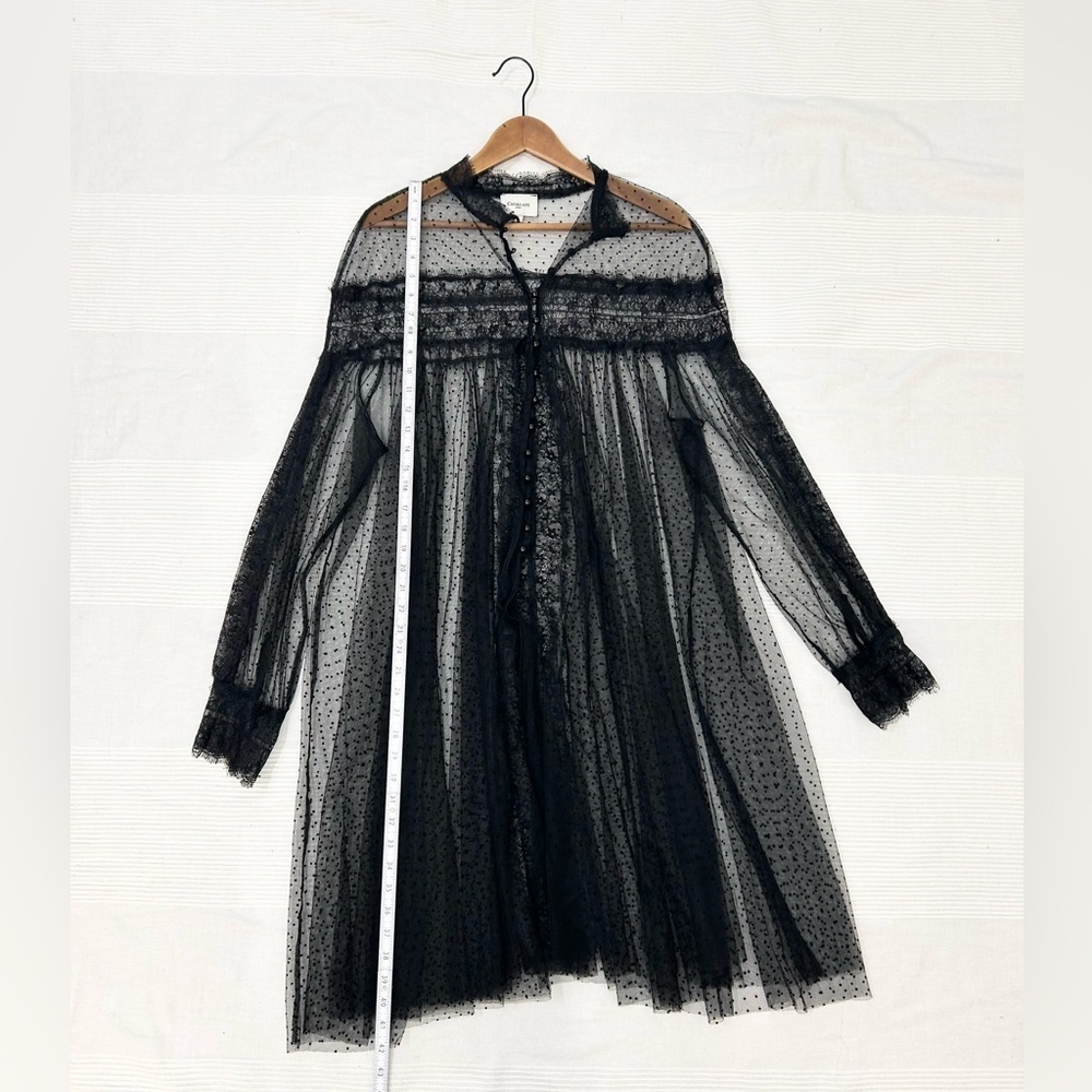 Elegant Black Lace Mini Dress - Picture 7 of 15